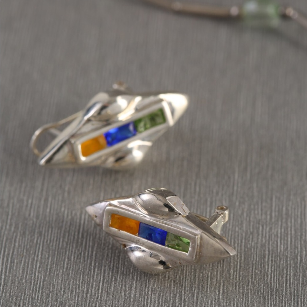 925 Sterling Silver earring with zircon
